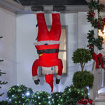 Load image into Gallery viewer, Christmas Airblown Inflatable 6.5&#39; Upside Down Hanging Santa
