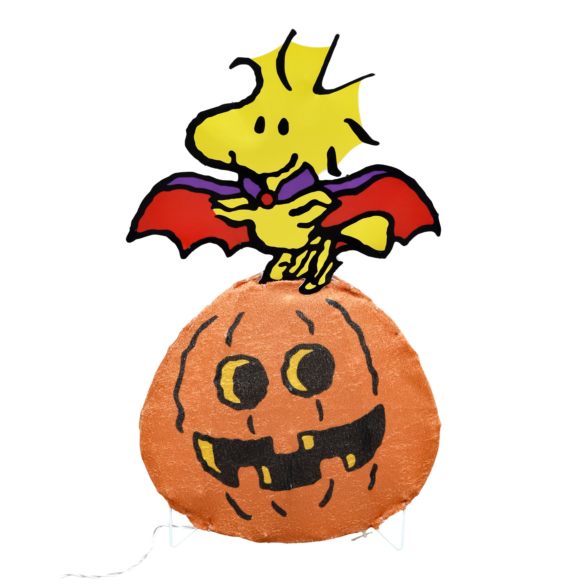 Peanuts 24in Peanuts Halloween 2D Yard Art Woodstock, Orange