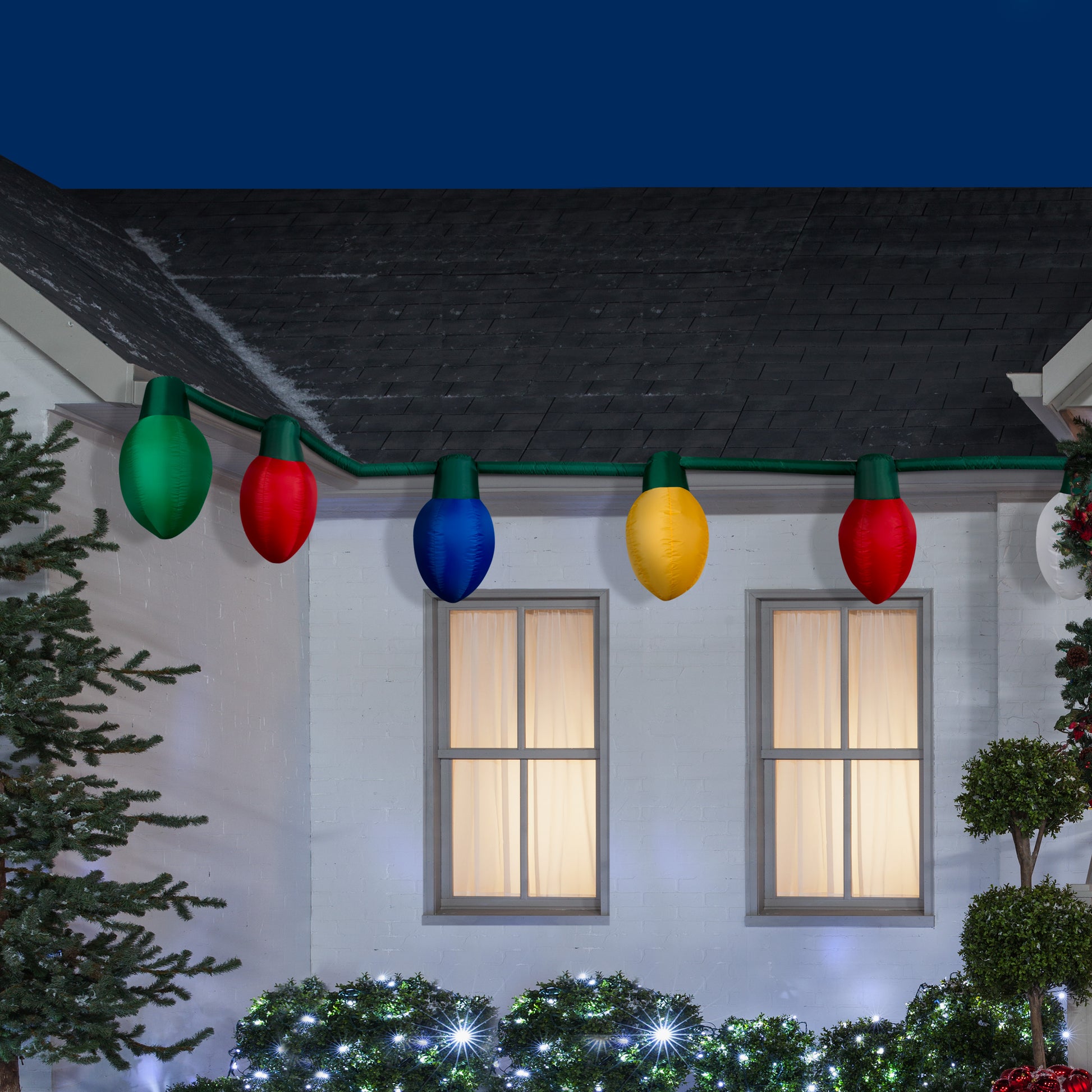 Light Show Christmas Inflatable Christmas Decor Light Bulb S/6 (Multi), 2 ft Tall lifestyle