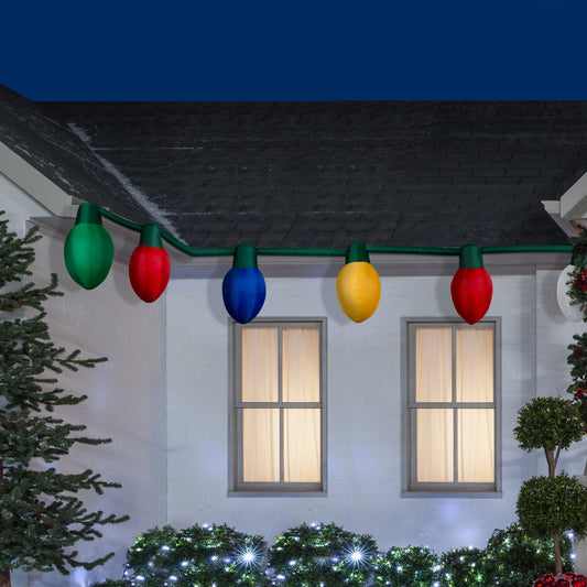Light Show Christmas Inflatable Christmas Decor Light Bulb S/6 (Multi), 2 ft Tall lifestyle