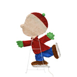Load image into Gallery viewer, Peanuts 32in Peanuts PreLit LED Yard Art Skating Charlie Brown, Red
