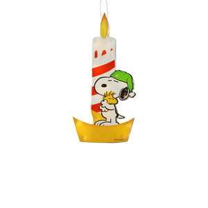 Peanuts 12in Peanuts Window Decor Candlestick , Red