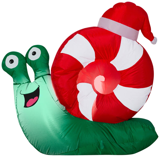 3' Snail Santa Christmas Inflatable