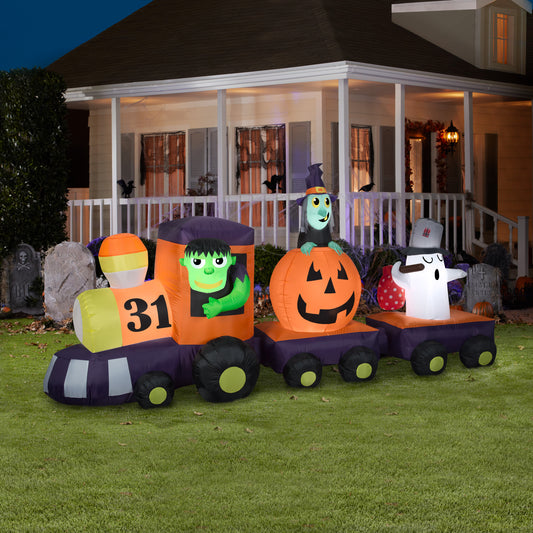11.5' Inflatable Halloween Train Scene lifestyle