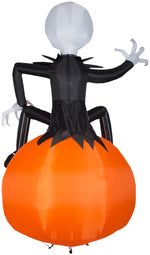 Load image into Gallery viewer, Gemmy Lightshow Airblown Micro Lights Jack Skellington on Pumpkin Giant Disney, 10 ft Tall, Multi
