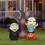Load image into Gallery viewer, Gemmy 5.5&#39; Airblown Minions w/Tree and Pumpkin Scene Universal
