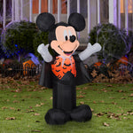 Load image into Gallery viewer, Gemmy Airblown Inflatable Mickey as Vampire w/Orange Bat Vest Disney, 3.5 ft Tall, Multicolored
