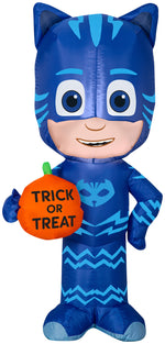 Load image into Gallery viewer, 3.5&#39; Airblown Catboy w/ Trick or Treat Pumpkin Halloween Inflatable
