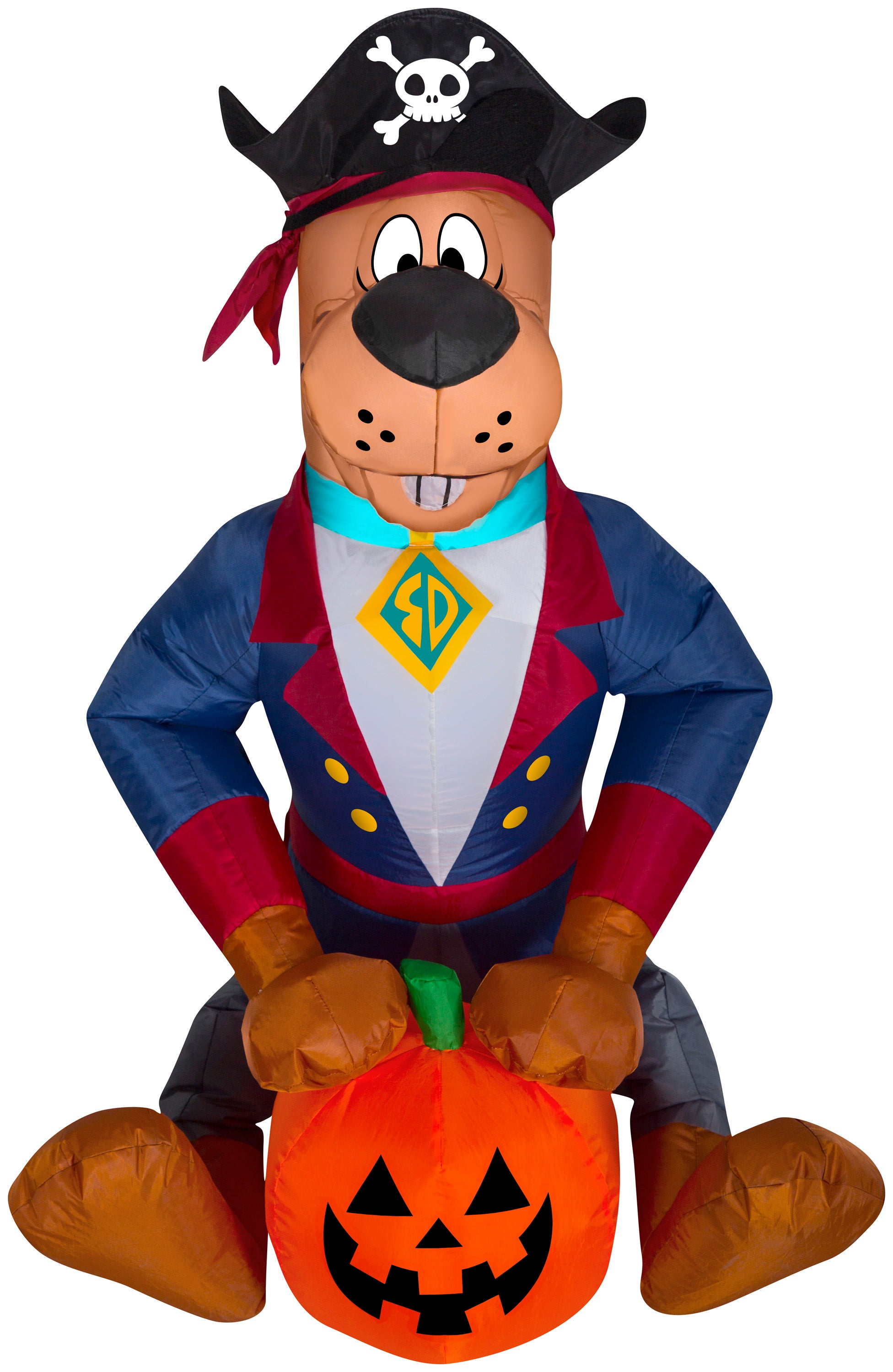 Gemmy Airblown Inflatable Scooby as Pirate WB, 3 ft Tall, Multicolored