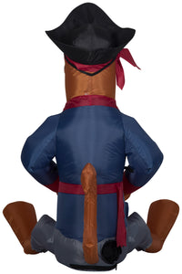 Gemmy Airblown Inflatable Scooby as Pirate WB, 3 ft Tall, Multicolored