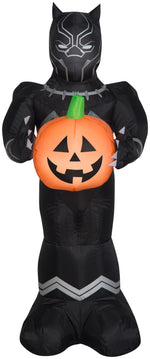 Load image into Gallery viewer, 3.5&#39; Airblown Black Panther w/ Pumpkin Halloween Inflatable
