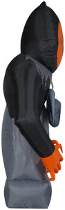 Gemmy LightShow Airblown Inflatable Pumpkin Reaper with Fire & Ice Technology and Micro LED Lights, 8.5 ft Tall
