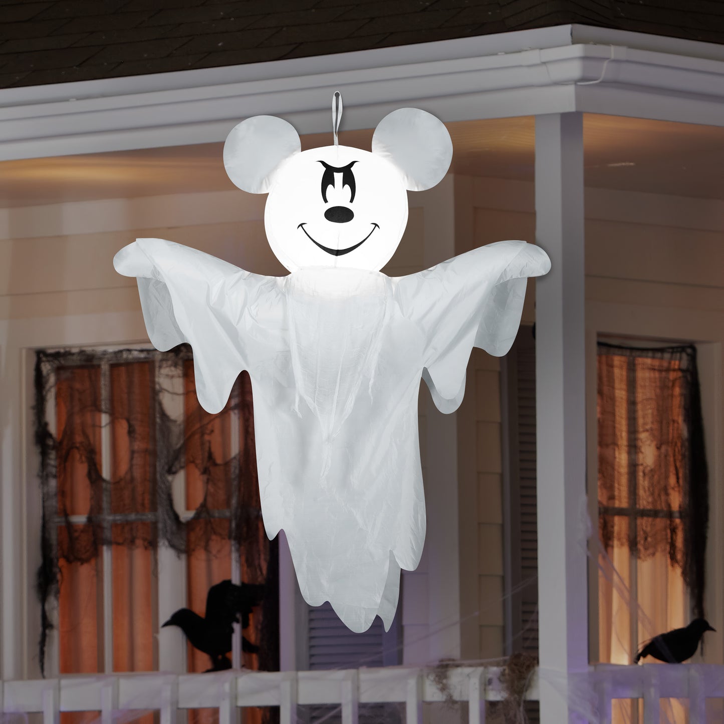 Gemmy Airblown Hanging Mickey as Ghost Disney, 4 ft Tall