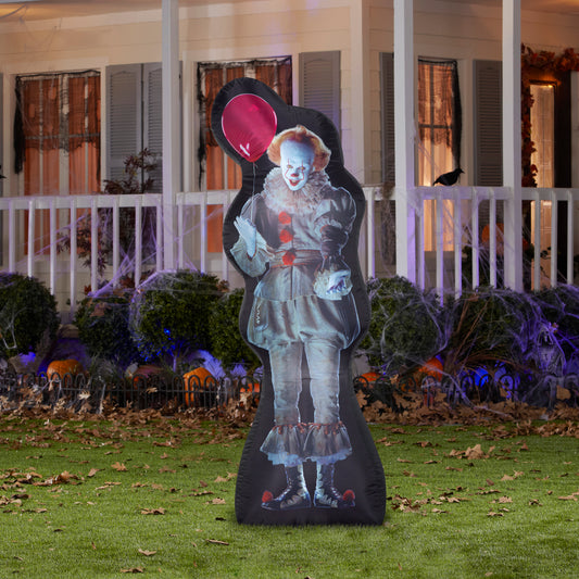 6' Photorealistic Pennywise Halloween Inflatable lifestyle