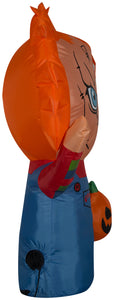 Gemmy Airblown Inflatable Chucky CarBuddy, 3 ft Tall, Orange