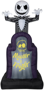 Load image into Gallery viewer, Gemmy 6&#39; Animated Airblown Inflatable Pop-Up Jack Skellington in Tombstone Disney
