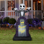 Load image into Gallery viewer, Gemmy 6&#39; Animated Airblown Inflatable Pop-Up Jack Skellington in Tombstone Disney
