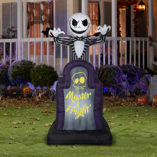 6' Animated Inflatable Pop-Up Jack Skellington in Tombstone Disney lifestyle