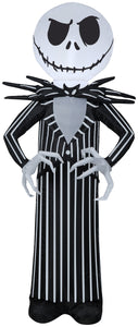 Gemmy Airblown Standing Jack Skellington Disney, 3.5 ft Tall, black