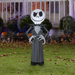 Load image into Gallery viewer, Gemmy Airblown Standing Jack Skellington Disney, 3.5 ft Tall, black
