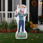 Load image into Gallery viewer, Gemmy Photorealistic Airblown Monica w/Turkey On Her Head S LG WB , 6 ft Tall
