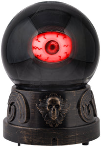 Animated Eyeball in Crystal Ball Halloween Prop