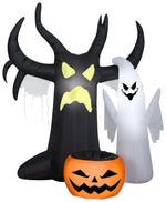 Load image into Gallery viewer, Gemmy Airblown Inflatable Haunted Tree with Candy Bowl, 5 ft Tall, Multicolored
