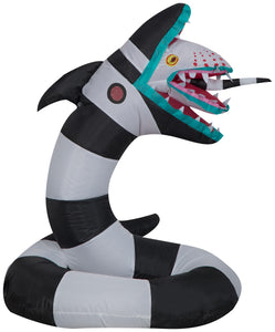 Gemmy Airblown Inflatable Beetlejuice Sandworm, 3 ft Tall, Multicolored