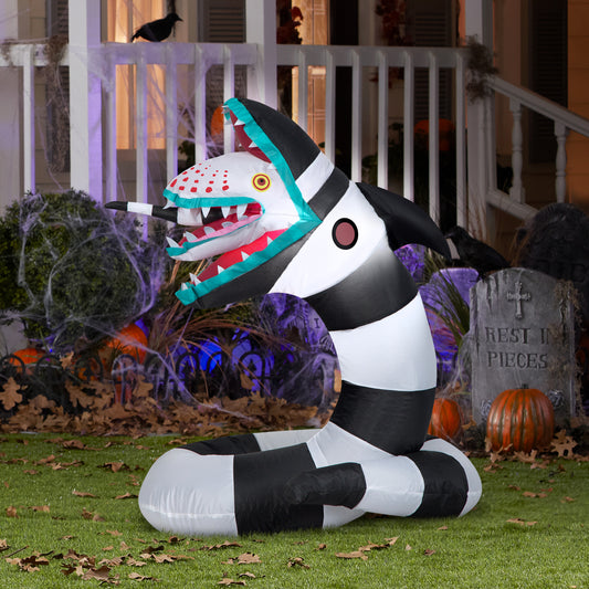 3-Ft Beetlejuice Sandworm Halloween Inflatable lifestyle