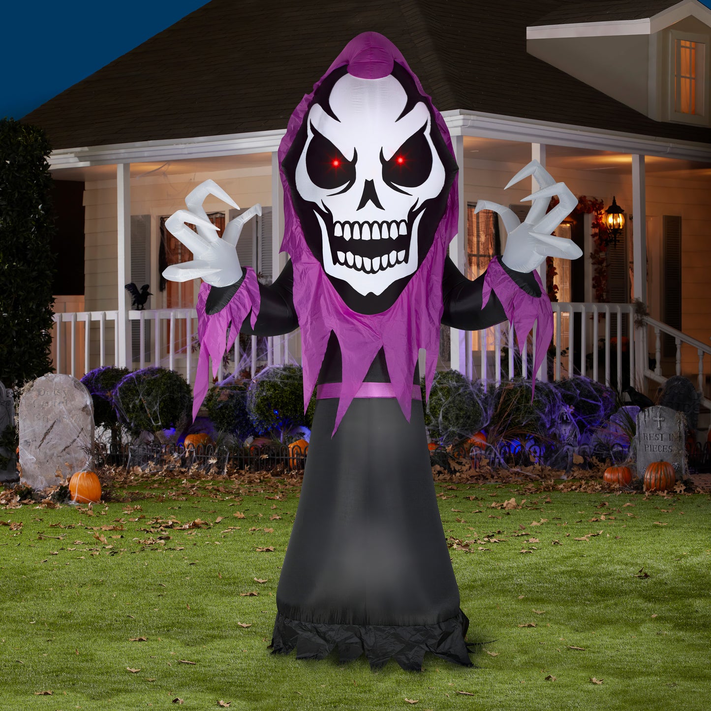 10.5' Skeleton Reaper w/Red LED Eyes Giant lifestyle