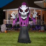 Load image into Gallery viewer, Gemmy 10.5&#39; Airblown Skeleton Reaper w/Red LED Eyes Giant
