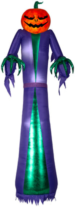 Load image into Gallery viewer, 12&#39; Projection Airblown Fire &amp; Ice Jack O Reaper Giant Halloween Inflatable
