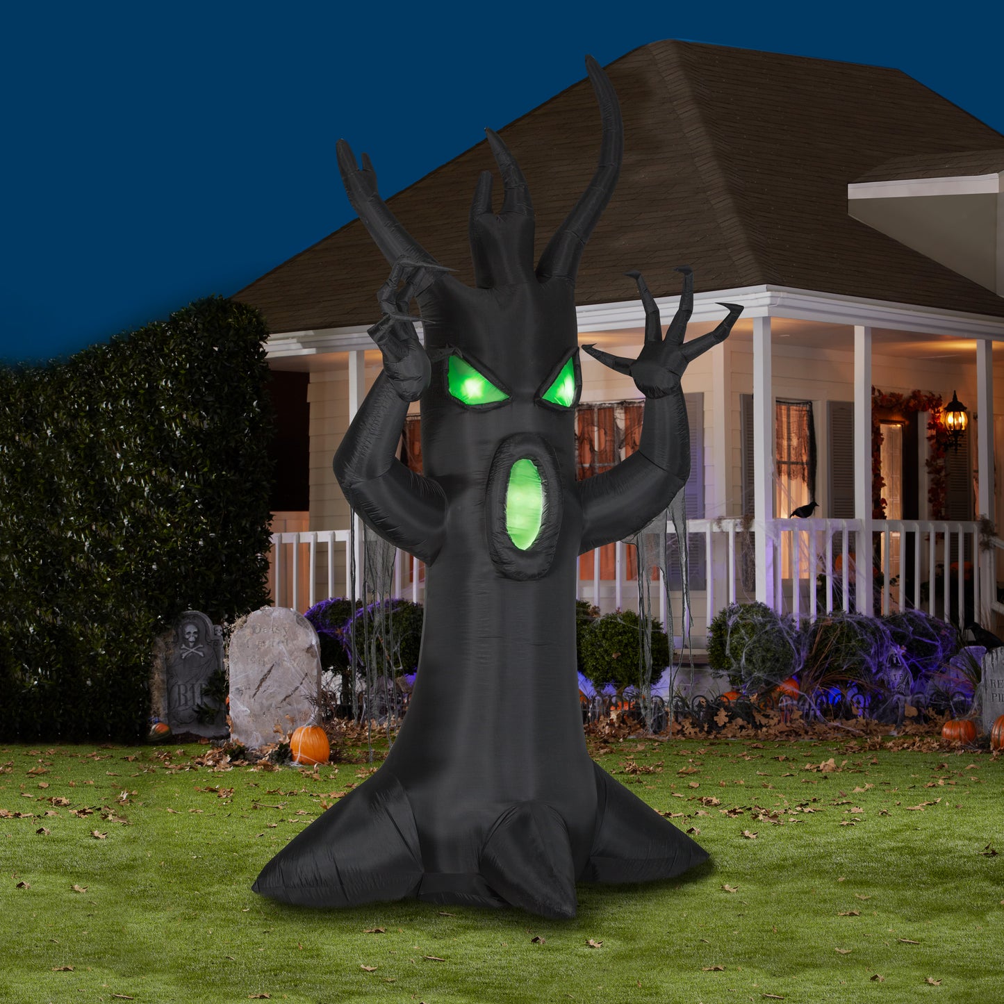 Giant Inflatable Scary Tree, 12 ft Tall, black lifestyle