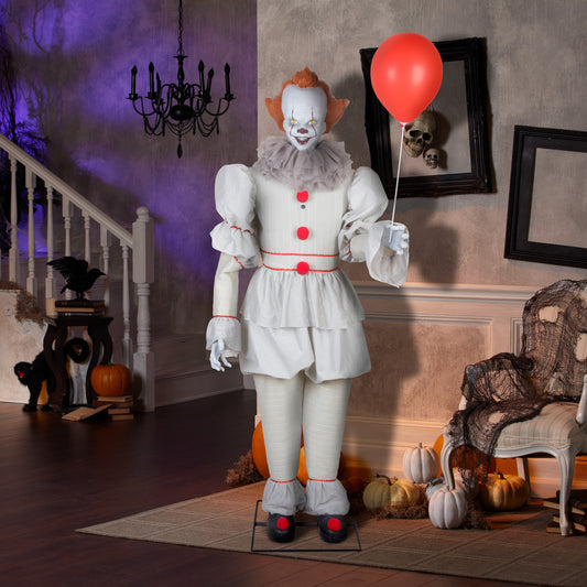 6' Tall Life size Animated Pennywise Halloween Prop lifestyle