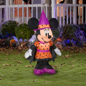 Gemmy 4" Airblown Inflatable Minnie as Witch Disney