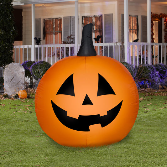 Halloween Inflatable 3.5' Smiling Happy Pumpkin Airblown lifestyle