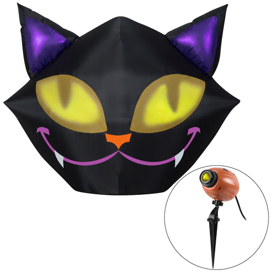 Projection Setiling Cat w/1 EyeScreams Projection included (Yellow), 4 ft Tall