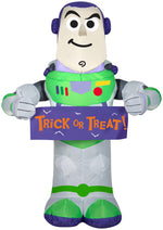 Load image into Gallery viewer, 3.5&#39; Airblown Stylized Buzz w/ Banner Disney Halloween Inflatable
