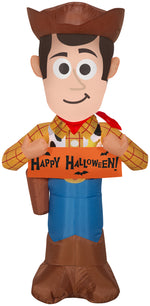 Load image into Gallery viewer, 3.5&#39; Airblown Woody w/Banner Disney Halloween Inflatable
