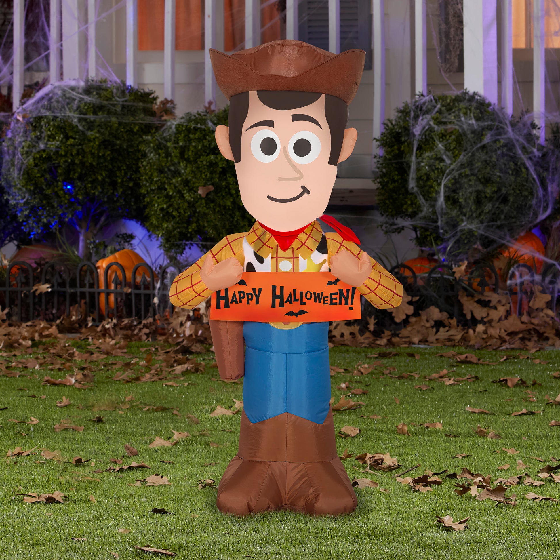 3.5' Woody w/Banner Disney Halloween Inflatable lifestyle