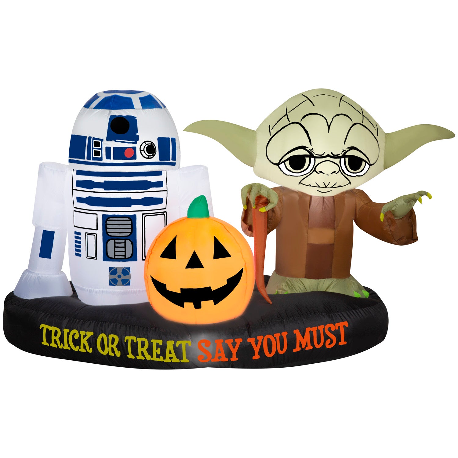 Gemmy Halloween Inflatable Star Wars Scene, 3.5 ft Tall, Multi