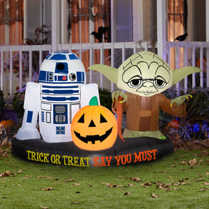Gemmy Halloween Inflatable Star Wars Scene, 3.5 ft Tall, Multi