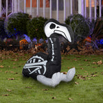 Load image into Gallery viewer, Gemmy Airblown Skeleton Flamingo, 3 ft Tall, Multicolored
