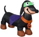 Load image into Gallery viewer, Gemmy Airblown Super Hero Dog w/JOL Collar Doxen, 2.5 ft Tall, Black
