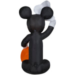Load image into Gallery viewer, Gemmy Halloween Inflatable Mickey Mouse in Skeleton Costume with Pumpkin, 4 ft Tall, Multi
