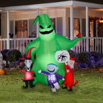 Load image into Gallery viewer, 7&#39; Airblown Oogie Boogie w/Creatures Nightmare Before Christmas Disney Scene Halloween Inflatable
