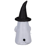 Load image into Gallery viewer, Gemmy Airblown Inflatable Trick or Treating Ghost w/ Wizard Hat, 4 ft Tall, Multi
