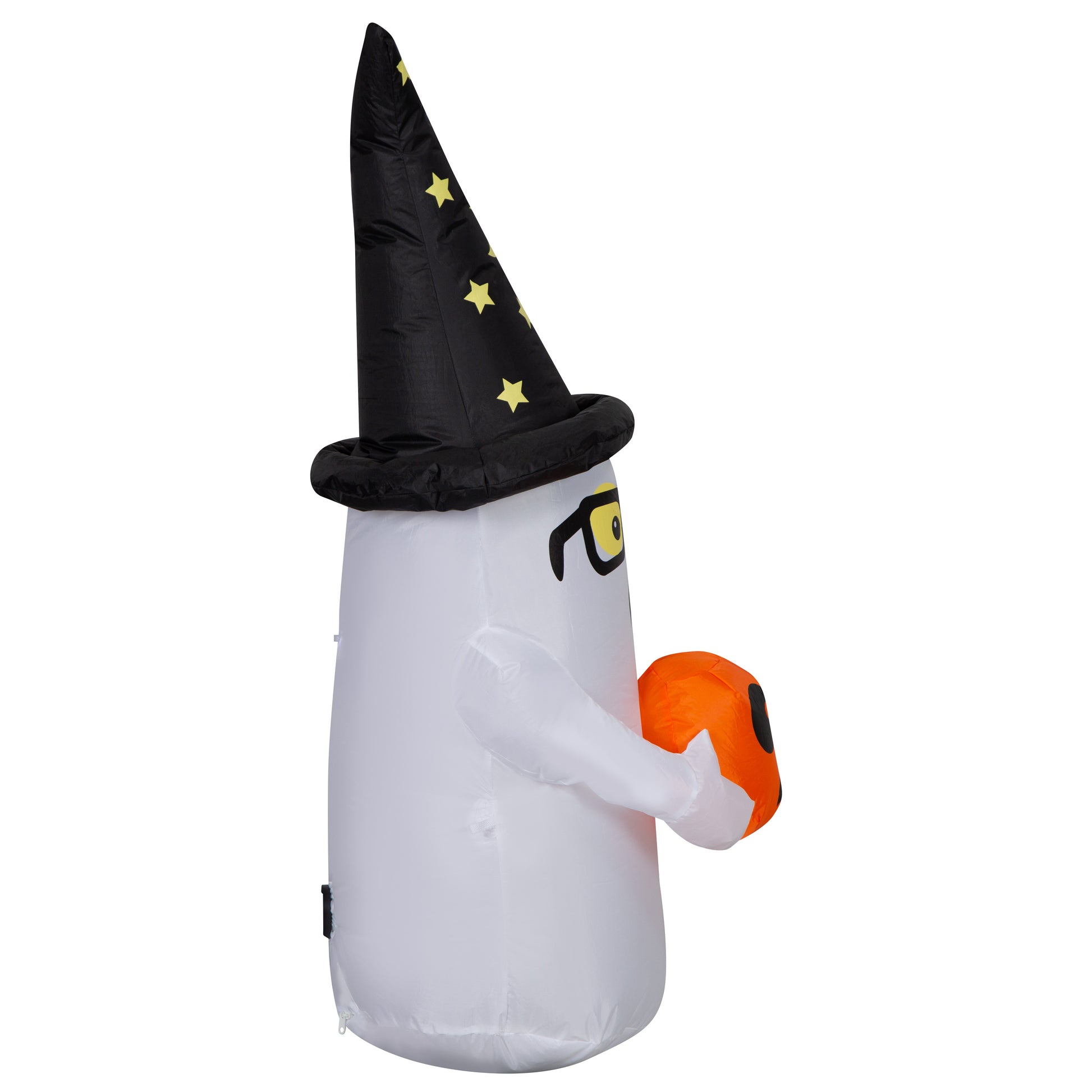 Inflatable Trick or Treating Ghost w/ Wizard Hat, 4 ft Tall image 4