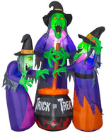 Load image into Gallery viewer, Projection Airblown Fire &amp; Ice Three Witches w/Cauldron Scene
