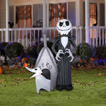 Load image into Gallery viewer, Gemmy Airblown Inflatable Jack and Zero w/House Scene Disney , 5 ft Tall, Multicolored
